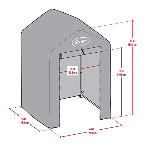 Scotts 4' x 4' x 6' Water-Resistant Pop-Up Deck and Garden Storage Shed Kit