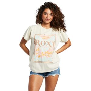 roxy women's oversized t-shirt, tapioca 232