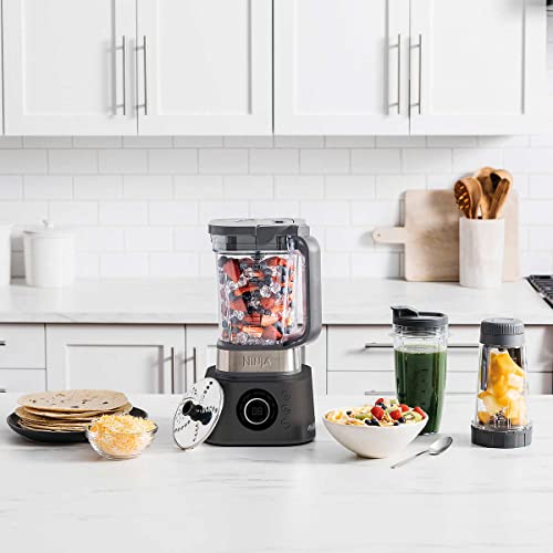 Ninja CO401B Foodi Power Blender Ultimate System with 72 oz Blending & Food Processing Pitcher, XL Smoothie Bowl Maker and Nutrient Extractor* & 7 Functions, Black (Renewed)