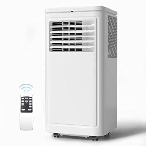 joy pebble portable air conditioner 7900 btu, 3in1 portable ac with dehumidifier & fan, cooling for room up to 350 sq. ft, eco mode, 2 fan speeds, 24h timer, remote control