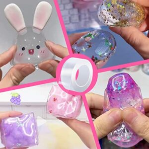 Nano Tape Bubble Kit for Kids, (9.84ft × 2inch) Nano Tape Plastic Bubbles Balloon DIY Craft Kit Elastic Bubble Nano Creativity Tape Fidget Party Favors Gifts for Girls Boys