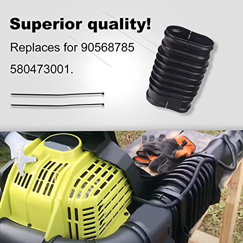 580473001 Replacement Bellows Flex Tube Compatible with Ryobi 38cc Backpack Blower RY40404 40V Blower RY40404NV, RY40404NVM, RY40440 Also for 308054129, 310816015, 309266005 (1 PACK)