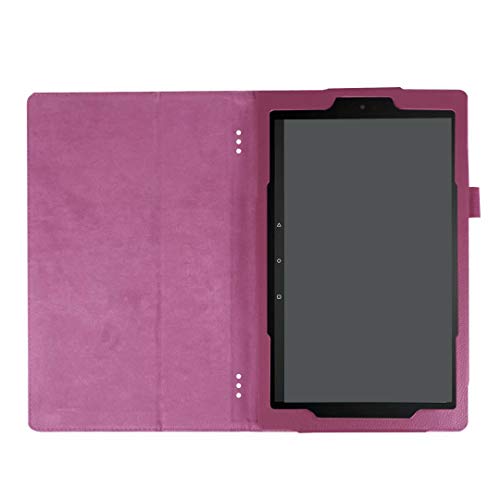 ZZOUGYY Tablet Cover for Amazon Kindle Fire HD10 5th Generation (2015 Release), Ultra Slim Folio Stand Lightweight Leather Case for Kindle Fire HD 10 5th Gen 10.1" (Li-Purple)