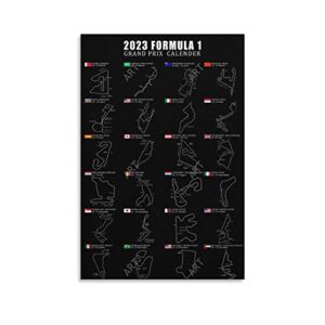 wall posters formula 1 calender 2023 grand prix posters & prints canvas wall art prints for wall decor room decor bedroom decor gifts posters 12x18inch(30x45cm) unframe-style-6