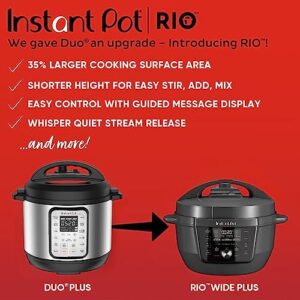 Instant Pot RIO Wide Plus, 7.5 Quarts 35% Larger Cooking Surface, WhisperQuiet Steam Release, 9-in-1 Electric Multi-Cooker, Pressure Cooker, Slow Cooker, Rice Cooker, Steamer, Sauté, Cake & Warmer