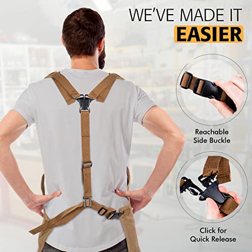 MR BRETT Work Apron, Grilling Aprons For Men With Pockets, Woodworking Tools And Equipment For DIY Projects, Bbq Accessories, Chef Apron, Welding Accessories And Tools, Kitchen Apron, Barber Apron