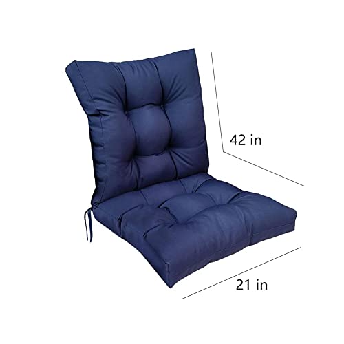 Outdoor Seat/Back Chair Cushion Tufted Pillow, Waterproof Rocking Chair Cushion Patio Replacement Cushions with Non-Slip Ties (Flower)