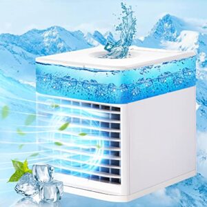 portable air conditioners，usb rechargeable portable ac unit, small air conditioner ac unit with 3 fresh wind speeds for personal, mini air conditioner for room camping car office ourtdoors