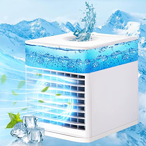 Portable Air Conditioners，USB Rechargeable Portable AC Unit, Small Air Conditioner AC Unit with 3 Fresh Wind Speeds for Personal, Mini Air Conditioner for Room Camping Car Office Ourtdoors