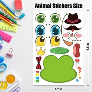 36 Sheets 9.8”x6.7" Make Your Own Animal Stickers for Kids Toddlers, Make a Face Stickers for Party Favors Supplies Crafts, Toys Stickers for Girl Boy Kid Birthday Gifts