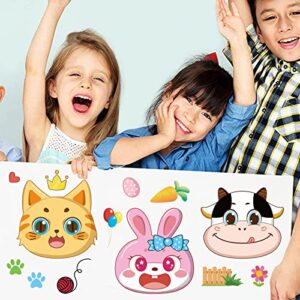 36 Sheets 9.8”x6.7" Make Your Own Animal Stickers for Kids Toddlers, Make a Face Stickers for Party Favors Supplies Crafts, Toys Stickers for Girl Boy Kid Birthday Gifts