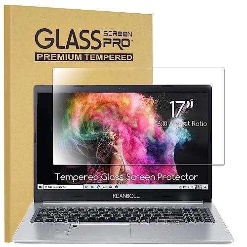 17" Tempered Glass Laptop Screen Protector for 17-inch 16:10 Aspect Ratio Screen HP/Dell/Lenovo/Asus/Acer/Samsung/Sony/MSI/LG/Razer Blade 17 inch Laptop.9H Hardness, Anti Fingerprint, Bubble Free