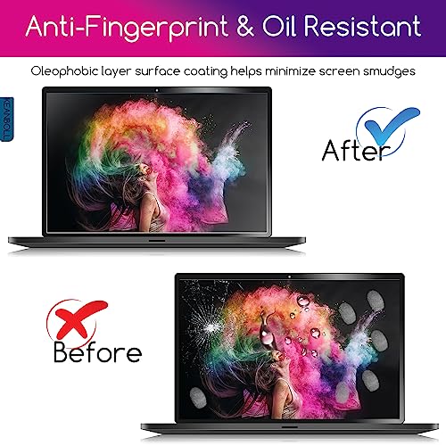 17" Tempered Glass Laptop Screen Protector for 17-inch 16:10 Aspect Ratio Screen HP/Dell/Lenovo/Asus/Acer/Samsung/Sony/MSI/LG/Razer Blade 17 inch Laptop.9H Hardness, Anti Fingerprint, Bubble Free