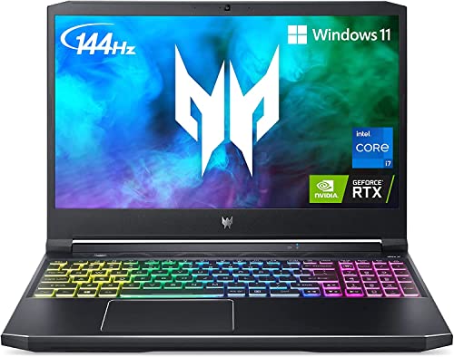 Acer 2022 Predator Helios 300 Gaming Laptop 15.6" FHD 144 Hz IPS 8-Core Intel Core i7-11800H NVIDIA RTX 3060 6GB GDDR6 32GB DDR4 1TB SSD + 1TB HDD Wi-Fi 6 RGB Backlit Keyboard Windows 10 w/ 32GB USB