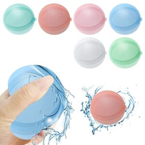 MUSMU 6 Pack Reusable Water Bomb balloons,Summer Water Toy for Boys and Girls, Pool Beach Toys for Kids,Outdoor Activities Water Games Toys Sealing Water Splash Ball for Fun