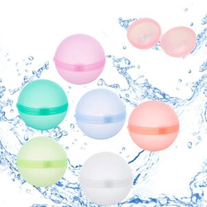 musmu 6 pack reusable water bomb balloons,summer water toy for boys and girls, pool beach toys for kids,outdoor activities water games toys sealing water splash ball for fun