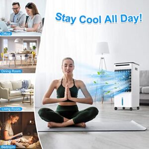 Portable Air Conditioners, 4-IN-1 Air Conditioner Portable for Room with 4 Modes 3 Speeds, 1.32 Gal Water Tank, Portable Ac w/Remote, 7H Timer, 90°Oscillation, Quiet Air Conditioner for Home Office