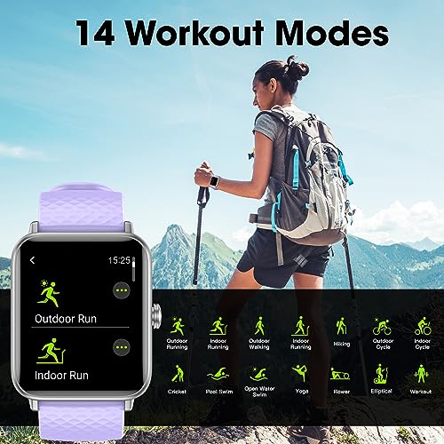 Smart Watch, Fitness Tracker with Heart Rate Monitor, Blood Oxygen, Sleep Tracking, 1.3 Inch Touchscreen Smartwatch for Android iOS Swimming Waterproof Pedometer Step Calories Tracker for Women Men