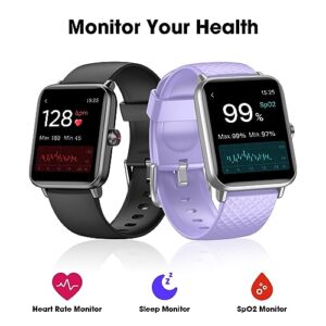 Smart Watch, Fitness Tracker with Heart Rate Monitor, Blood Oxygen, Sleep Tracking, 1.3 Inch Touchscreen Smartwatch for Android iOS Swimming Waterproof Pedometer Step Calories Tracker for Women Men