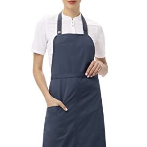 Chef Works Unisex Brio Bib Apron, Blue, One Size