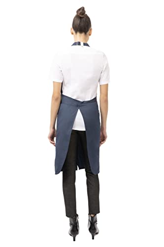 Chef Works Unisex Brio Bib Apron, Blue, One Size