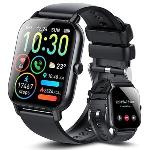 ddidbi smart watch for men women(answer/make calls), 1.85" hd touch screen fitness watch with sleep heart rate monitor, 112 sports modes, ip68 waterproof activity trackers compatible with android ios