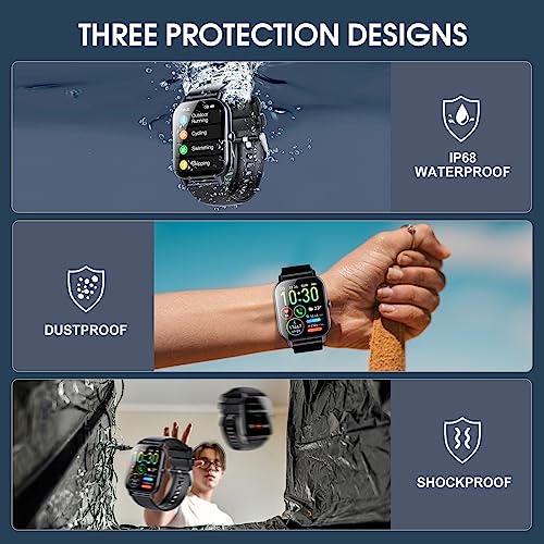 Ddidbi Smart Watch for Men Women(Answer/Make Calls), 1.85" HD Touch Screen Fitness Watch with Sleep Heart Rate Monitor, 112 Sports Modes, IP68 Waterproof Activity Trackers Compatible with Android iOS