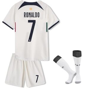 football jersey no.7, ro-naldo jersey 2022 soccer jersey, por-tugal t-shirt boys kids youth jersey socks soccer shirt kit set (as1, age, 12_years, 13_years, white)