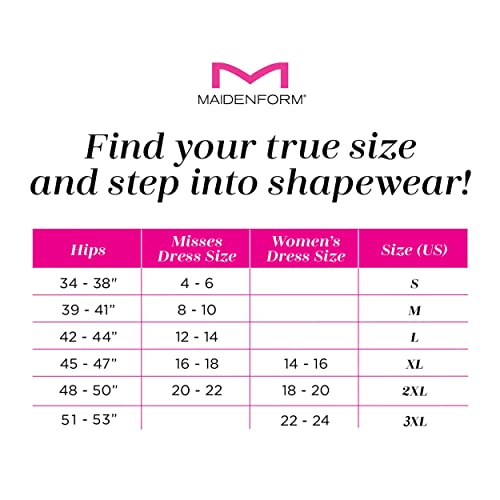 Maidenform Ultra Sculpts Smoothing Waist Trainer, Firm Control Shapewear for Women, Black, Medium