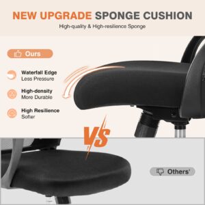 Office Chair, Desk Chair, Ergonomic Home Office Desk Chairs, Computer Chair with Flip up Armrests, Mesh Desk Chairs with Wheels, Office Desk Chair, Mid-Back Task Chair with Ergonomic Lumbar Support