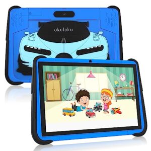 kids tablet 10 inch android tablet for kids learning tablet with wifi dual camera children's tablet for toddlers 32gb with parental control shockproof case netflix youtube for boys girls (blue)