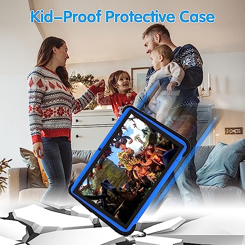 Kids Tablet 10 inch Android Tablet for Kids Learning Tablet with WiFi Dual Camera Children's Tablet for Toddlers 32GB with Parental Control Shockproof Case Netflix YouTube for Boys Girls (Blue)