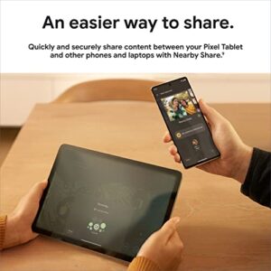 Google Pixel Tablet with Charging Speaker Dock - Android Tablet with 11-Inch Screen, Smart Home Controls, and Long-Lasting Battery - Hazel/Hazel - 128 GB