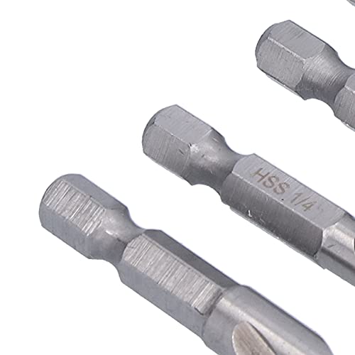5pcs Stubby Drill Bit Set, Drill Bit Set with 1/4 Quick Change Hex Shank for Machining Drilling, M2 High Speed Steel, for Quick Change Chucks and Drives