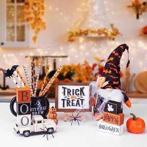 Halloween Decor - Halloween Decorations - Tiered Tray Decor Wooden Block Sign for Bathroom Home Kitchen Table Decor