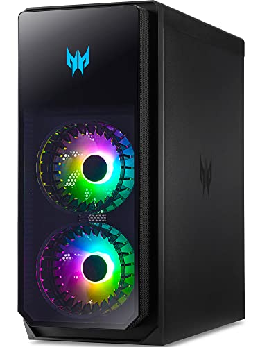 Acer Predator Orion 5000 Gaming Desktop PC (Intel i7-12700F 12-Core, 16GB DDR5, 512GB PCIe SSD + 6TB HDD (3.5), GeForce RTX 3080 10GB, WiFi 6E, Win11P) w/Backlit KYB, USB Mouse, & Dockztorm Dock