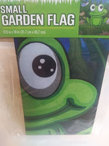 Garden Flag with Frog with lilly pad 12.5" X 18"