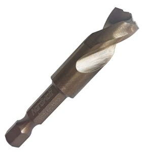 nordwolf 13/32" m35 cobalt stubby drill bit for stainless steel & hard metals, with 1/4" hex shank for quick chucks & impact drivers