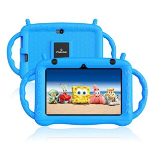 fivahiva kids tablet 7 inch, android 12 os, tablet for kids,2gb+32gb rom, games, wi-fi, parental control, dual cameras, tablet silicone case, gift for boys