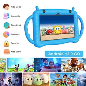 Fivahiva Kids Tablet 7 inch, Android 12 OS, Tablet for Kids,2GB+32GB ROM, Games, Wi-Fi, Parental Control, Dual Cameras, Tablet Silicone Case, Gift for Boys