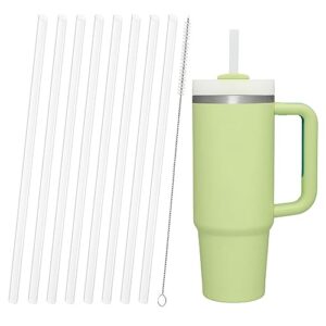 replacement straw for stanley 40 oz 30 oz cup tumbler, 8 pack reusable straws for stanley 40 oz and simple modern trek tumbler with handle, straws with cleaning brush for stanley accessories