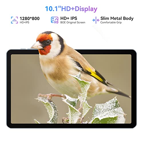 Blackview Tablet Android 12 Tab 8 WiFi Tablets 10.1 Inch 7GB(4+3 Expand) RAM+64GB/1TB ROM Quad Core Processor 6580mAh 1280×800 HD+IPS Display 13MP+8MP Daul Camera WiFi 6 BT 5.0 GMS Blue