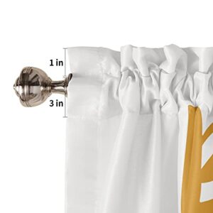 Funnywall88 Curtain Valance for Kitchen,Gold Best Mom Ever White Background Window Treatment Valance Curtains Rod Pocket Valances for Living Room,Dining Room,Bedroom,Kitchen Valance 42"x18"