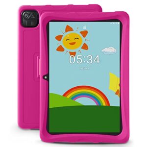 tablet 10 inch android 11 tablet for kids 2023 latest update processor with3gb+64gb storage, dual cameras, wifi, bluetooth, gps, 512gb expansion support, ips 2.5d (g+g) full hd display(pink)