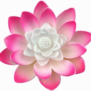 JAVAJU 4pcs Wedding Decor Floating Pond Lights Flower Floating Lights Fleur De Lis Decor Lilly Pads Flower Pool Light Chinese Wedding Decoration Floating Flowers for Pool Buddha Lamp Lily