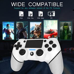 MAOMIEMIE PS-4 Controller, PS-4 Controller Wireless for Play-Station 4/3/Pro/Slim/PC, Wireless PS-4 Remote Controller with Dual Vibration/Turbo/Touch Pad/6-Axis Motion