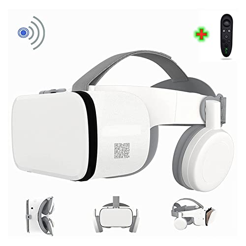 DOHV Virtual Reality Z6 Casque Helmet 3D VR Glasses Virtual Reality Bluetooth Headset for Smartphone Smart Phone Goggles Viar Binoculars (Color : with White 032)