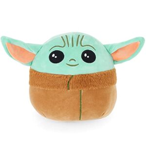 10 inch baby yoda plush baby yoda doll stuffed animal pillow, baby yoda squishmallow plushie the child mandalorian soft plush for kid gifts