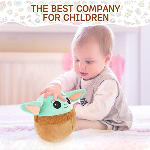 10 inch Baby Yoda Plush Baby Yoda Doll Stuffed Animal Pillow, Baby Yoda Squishmallow Plushie The Child Mandalorian Soft Plush for Kid Gifts