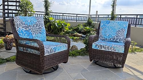 JMGBird Outdoor Chair Cushion Tufted Pillow, Deep Seat Chair Cushion Set 22"x22" Outdoor Cushions for Patio Furniture